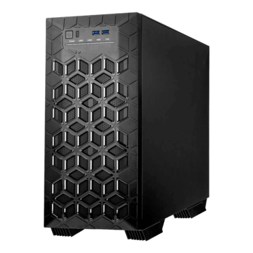 PL070X.B3, 5x 3.5&quot;/2.5&quot; Internal Bays, No PSU, EEB, Black, Mid Tower Chassis - TAA Compliant