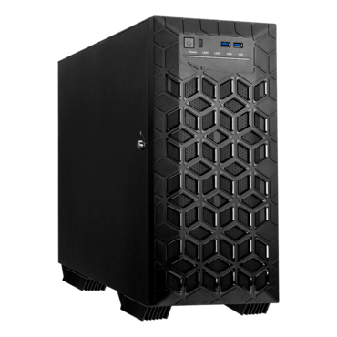 PL070X.B3, 5x 3.5&quot;/2.5&quot; Internal Bays, No PSU, EEB, Black, Mid Tower Chassis - TAA Compliant