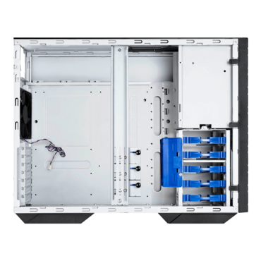 PL070X.B3, 5x 3.5&quot;/2.5&quot; Internal Bays, No PSU, EEB, Black, Mid Tower Chassis - TAA Compliant