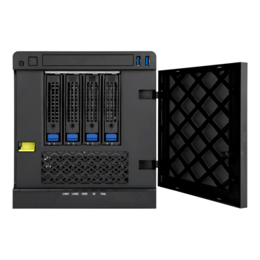 MS04-S315.H, 1x Slim ODD, 4x 3.5&quot;/2.5&quot; External Bays, 315W PSU, Mini-ITX, Black, Mini Tower Chassis - TAA Compliant