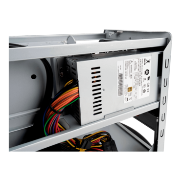 MS04-S315.H, 1x Slim ODD, 4x 3.5&quot;/2.5&quot; External Bays, 315W PSU, Mini-ITX, Black, Mini Tower Chassis - TAA Compliant