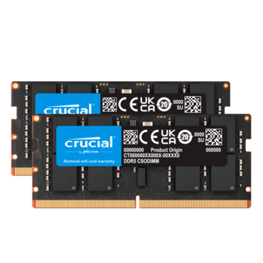 128GB (2 x 64GB) CT2K64G56C46S5 DDR5 5600MT/s, CL46, SO-DIMM Memory