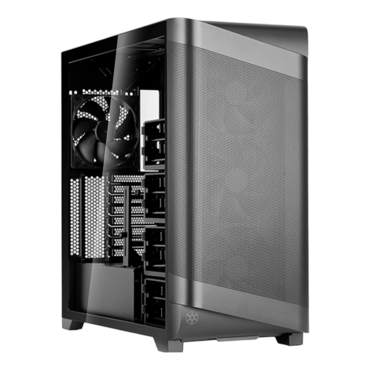 SETA A2, Tempered Glass, No PSU, E-ATX, Black, Mid Tower Case