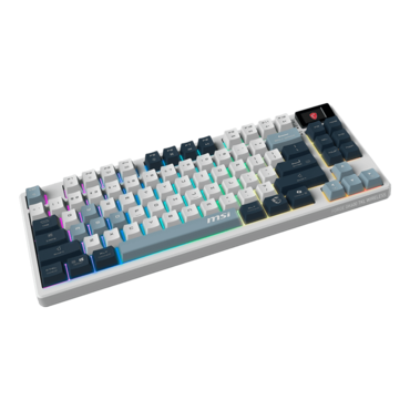 FORGE GK600 TKL WIRELESS SKY, RGB, Linear, Wired/Bluetooth/Wireless, White, Mechanical Gaming Keyboard