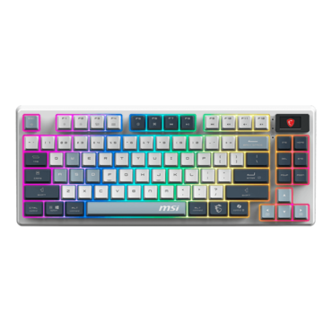 FORGE GK600 TKL WIRELESS SKY, RGB, Linear, Wired/Bluetooth/Wireless, White, Mechanical Gaming Keyboard