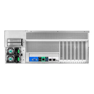 RS42407-CR800.OLE.R, 24x 3.5&quot;/2.5&quot; External Bays, 2x 2.5&quot; Rear External Bays, No PSU, EEB, Black/Grey, 4U Chassis - TAA Compliant