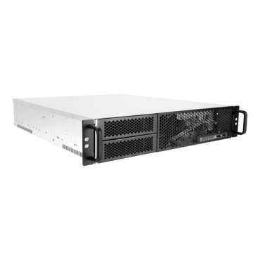 R200-02N-CR550.U3, 2x 5.25&quot; External Bays, 4x 3.5 Internal Bays, 550W PSU, ATX, Black/Grey, 2U Chassis - TAA Compliant