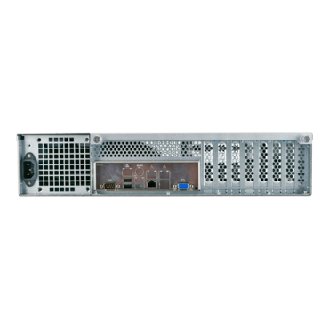 R200-02N-CR550.U3, 2x 5.25&quot; External Bays, 4x 3.5 Internal Bays, 550W PSU, ATX, Black/Grey, 2U Chassis - TAA Compliant