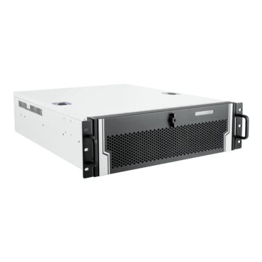 R300-01N-CR550, 4x 5.25&quot; External Bays, 550W PSU, CEB, Black/Grey, 3U Chassis - TAA Compliant