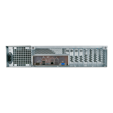 R200-02N.U3, 2x 5.25&quot; External Bays, 4x 3.5&quot; Internal Bays, No PSU, ATX, Black/Grey, 2U Chassis - TAA Compliant