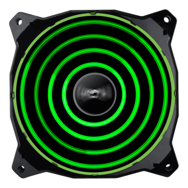 CHOPPER ADVANCE LPCPA12P-G120mm, Green LEDs, 1500 RPM, 70.38 CFM, 20 dBA, Cooling Fan