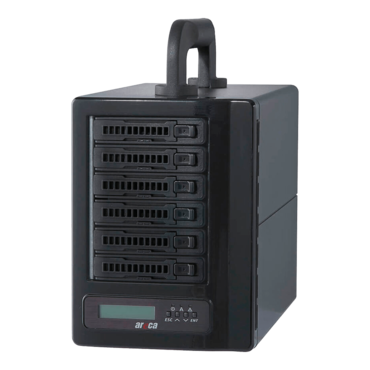 ARC-8050T3U-6MN, 6-Bay (2.5”) 12Gb NVMe/SAS/SATA Thunderbolt 3 / USB 3.2 Gen2 RAID Enclosure Tower