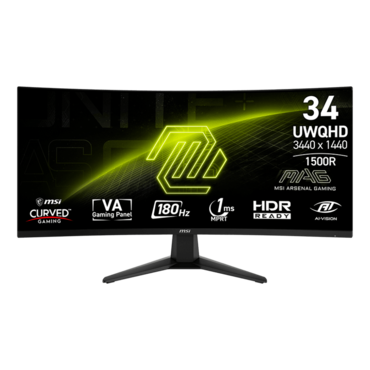 MAG 346CQ, Curved, 34&quot; VA, 3440 x 1440 (UWQHD), 1 ms, 180Hz, Gaming Monitor