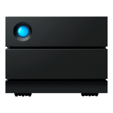 28TB LaCie 2big RAID, USB-C 3.2 Gen 2, Black, External Hard Drive