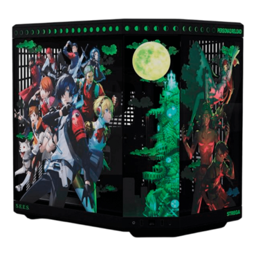 Persona 3 Reload Y70, Tempered Glass, No PSU, E-ATX, Black/Green, Mid Tower Case