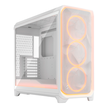 Meshify 3 XL Ambience Pro RGB TG Light Tint, Tempered Glass, No PSU, E-ATX, White, Full Tower Case