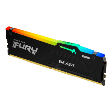 64GB FURY Beast DDR5 5600MHz, CL40, Black, RGB LED, DIMM Memory