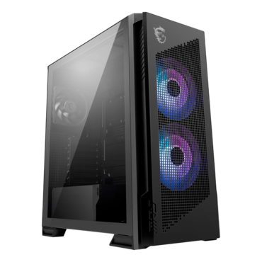 MPG VELOX 300R AIRFLOW PZ, Tempered Glass, No PSU, E-ATX, Black, Mid Tower Case