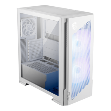 MPG VELOX 300R AIRFLOW PZ, Tempered Glass, No PSU, E-ATX, White, Mid Tower Case