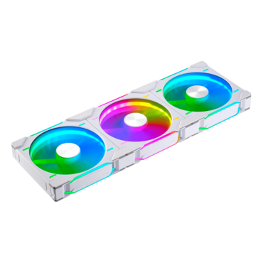 D30-140 3 x 140mm, White, D-RGB LEDs, 1800 RPM, 71.93 CFM, 29.5 dBA, Cooling Fans