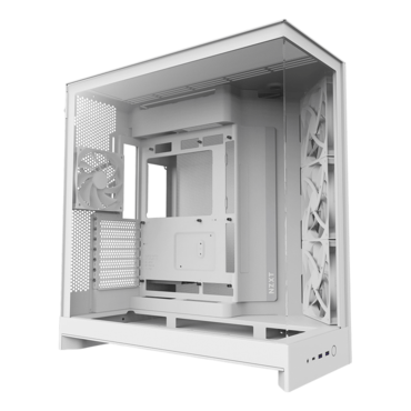 H9 Flow (2025), Tempered Glass, No PSU, E-ATX, White, Mid Tower Case