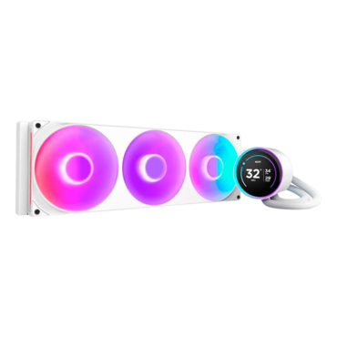 Kraken Elite 420 RGB, White, 420mm Radiator, Liquid Cooling System