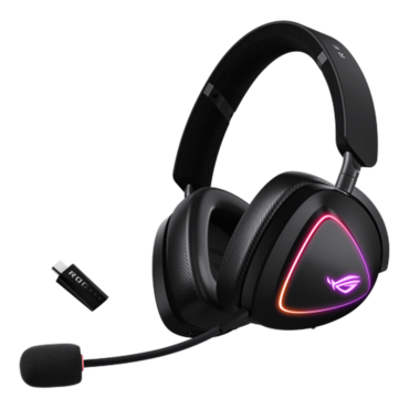 ROG Delta II, Wired/Bluetooth/Wireless, Black, Gaming Headset