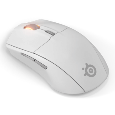 Rival 3 Wireless Gen 2, 18000-dpi, Wireless/Bluetooth, White, Optical Gaming Mouse