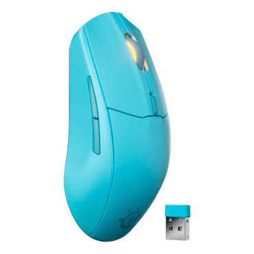 Rival 3 Wireless Gen 2, 18000-dpi, Wireless/Bluetooth, Aqua, Optical Gaming Mouse