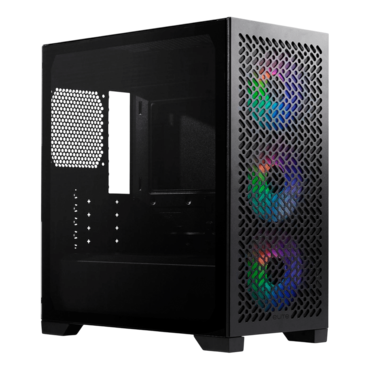 Elite 302, Tempered Glass, No PSU, microATX, Black, Mini Tower Case