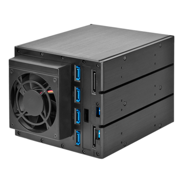 FS304-12G, Trayless 3x 5.25&quot; to 4x 3.5&quot;, SAS 12Gb/s/SATA 6Gb/s, HDD, Black Hot-swap Rack