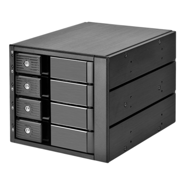 FS304-12G, Trayless 3x 5.25&quot; to 4x 3.5&quot;, SAS 12Gb/s/SATA 6Gb/s, HDD, Black Hot-swap Rack