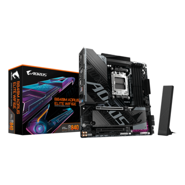 B840M AORUS ELITE WIFI6E, AMD B840 Chipset, AM5, microATX Motherboard