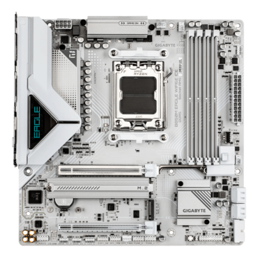 B850M EAGLE WIFI6E ICE, AMD B850 Chipset, AM5, microATX Motherboard