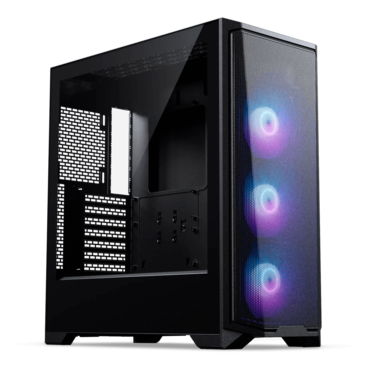 Eclipse G370A, Tempered Glass, No PSU, E-ATX, Black, Mid Tower Case
