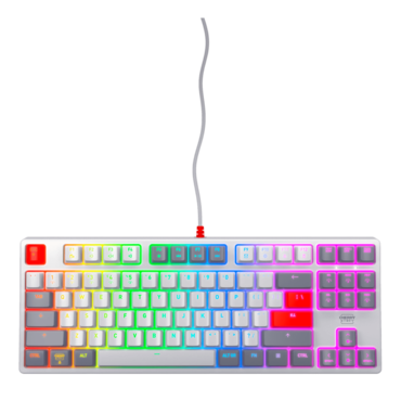 XTRFY K4V2 RGB TKL RETRO, RGB, Cherry MX2A Red, Wired, White, Mechanical Gaming Keyboard