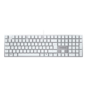 KC 200 MX, Cherry MX2A Silent Red, Wired, White/Silver, Mechanical Gaming Keyboard