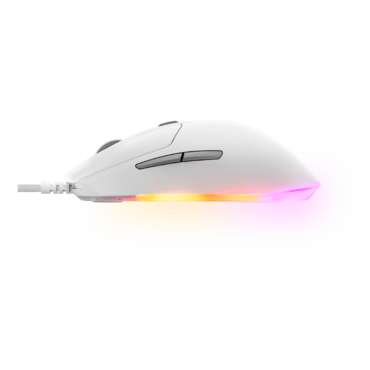 Rival 3 Gen 2, 3 RGB Zones, 8500-dpi, Wired, White, Optical Gaming Mouse