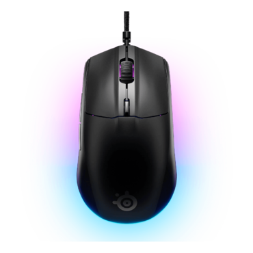 Rival 3 Gen 2, 3 RGB Zones, 8500-dpi, Wired, Black, Optical Gaming Mouse