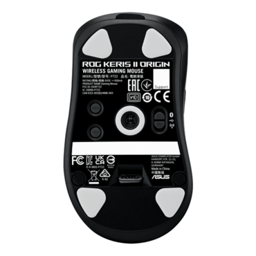 ROG Keris II Origin, 3 RGB Zones, 42000-dpi, Wired/Bluetooth/Wireless, Black, Optical Gaming Mouse