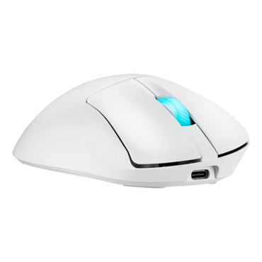 ROG Keris II Origin, 3 RGB Zones, 42000-dpi, Wired/Bluetooth/Wireless, Moonlight White, Optical Gaming Mouse