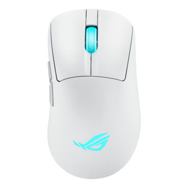 ROG Keris II Origin, 3 RGB Zones, 42000-dpi, Wired/Bluetooth/Wireless, Moonlight White, Optical Gaming Mouse