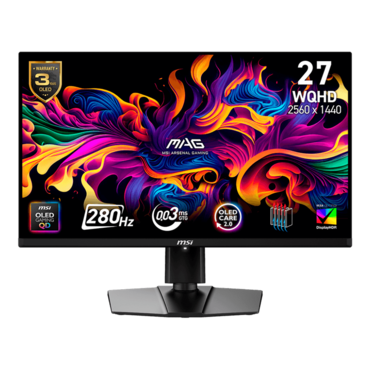 MAG 271QP QD-OLED X28, DisplayHDR™ 400, 26.5&quot; QD-OLED, 2560 x 1440 (QHD), 0.03 ms, 280Hz, Gaming Monitor