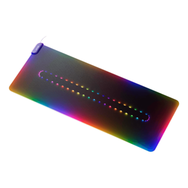 CNVS, RGB, Polyurethane Rubber, Soft Polyester, Pitch Black, Gaming Mouse Mat