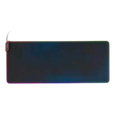 CNVS, RGB, Polyurethane Rubber, Soft Polyester, Pitch Black, Gaming Mouse Mat
