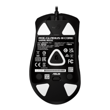 ROG Gladius III Core, 2 RGB Zones, 12000-dpi, Wired, Black, Optical Gaming Mouse