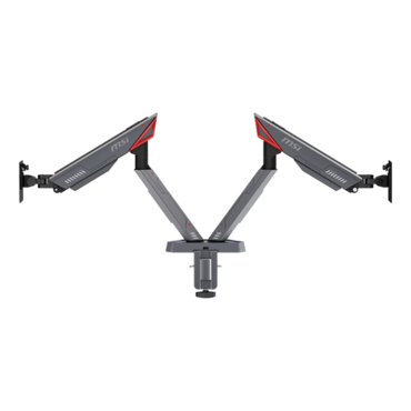 MPG MT161DR, 17" - 38" Screens, Matte Black/Painted Grey, RGB Double Monitor Arm
