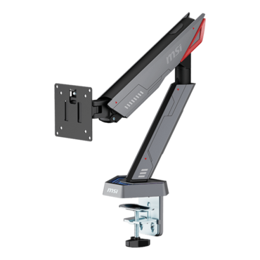 MPG MT161R, 17" - 45" Screens, Matte Black/Painted Grey, RGB Single Monitor Arm