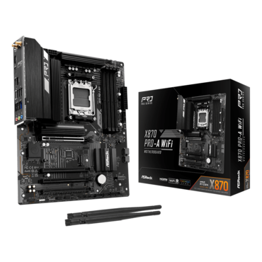 X870 Pro-A WiFi, AMD X870 Chipset, AM5, ATX Motherboard