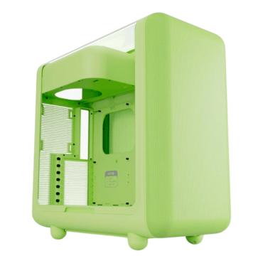 X50, Tempered Glass, No PSU, E-ATX, Matcha Milk, Mid Tower Case